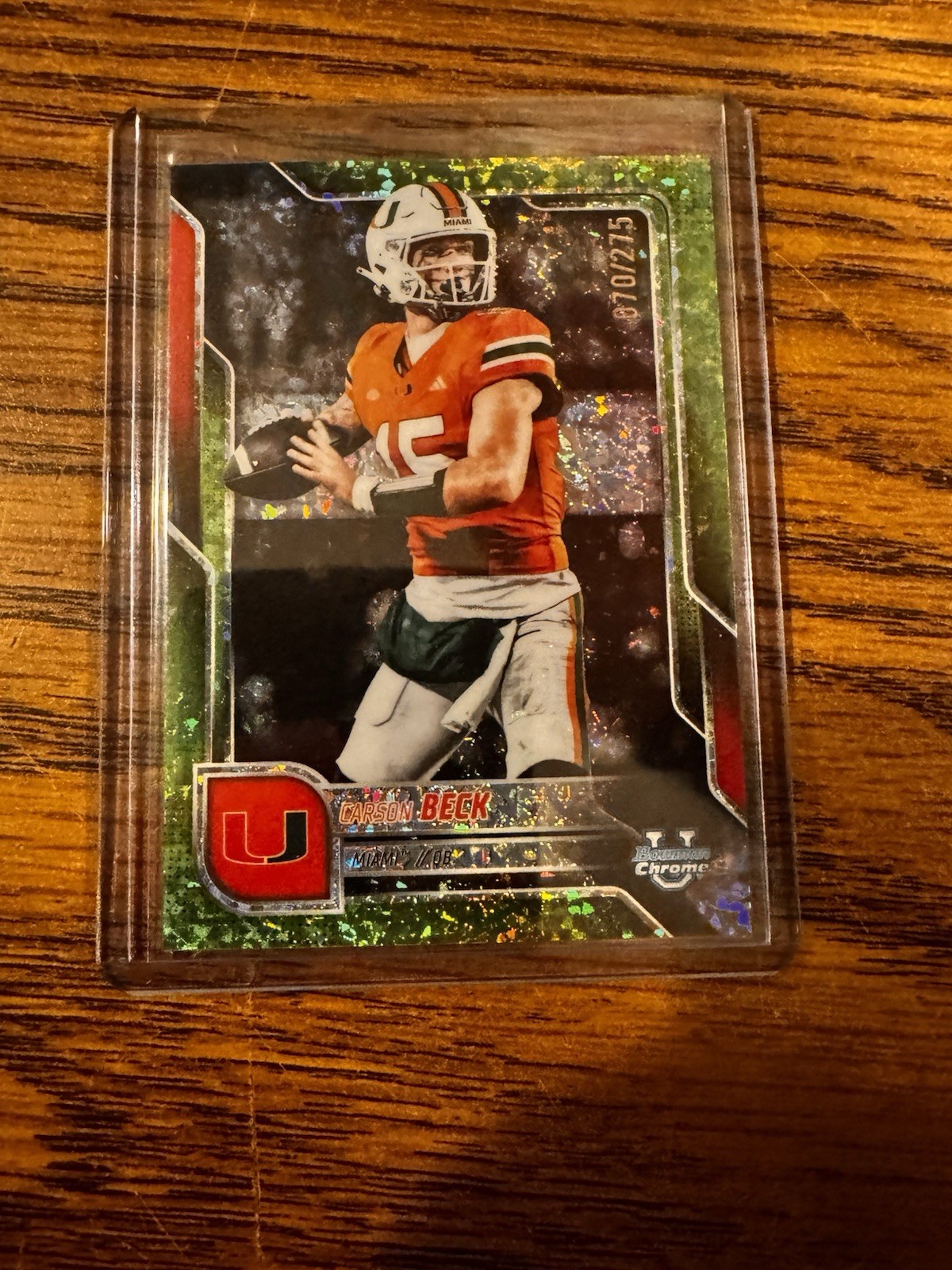 2025 Topps Bowman Chrome U CARSON BECK Lime Green /275 #138