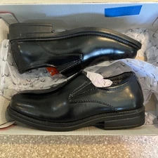 Deer Stags BOYS SIZE 12M Dress Shoes Slip On Loafer Black Leather 