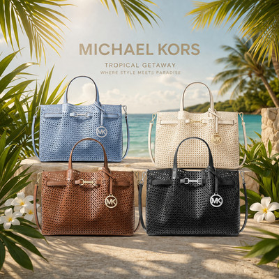 Michael Kors Carson MD Floral Laser Cut Satchel W/ Shoulder Crossbody Strap