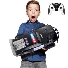 Large Remote Control Police Car Toy with Lights and Sirens for Boys 1:8 Black