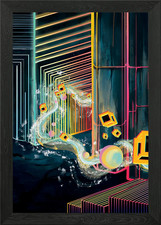 Geometrisches Labyrinth gerahmtes Wandbild Poster Leinwanddruck Bild