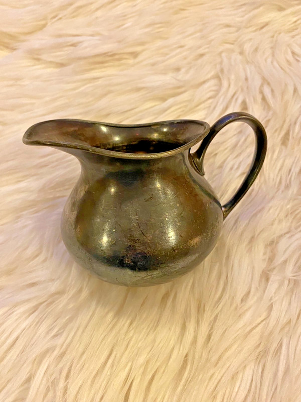 Antique Forbes Silverplate Creamer 54 Small Pitcher with Patina - cute!