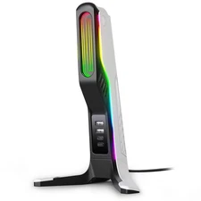 RGB Gaming Headset Stand with 2 USB and 1 Type-C Ports, Game Headphone Mount ...