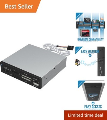 Compact 74 Memory Type Card Reader with Internal USB Connector - Quick Transfers