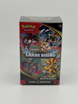 Pokemon Mega Evolution Chaos Rising Booster Bundle Sealed 6 Pack Box