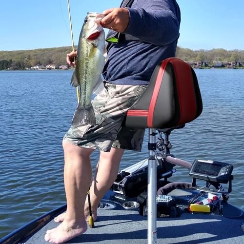  Pro Casting Boat Seat Lean Pro Fishing High Back Bass Boat Seat Butt Black Red