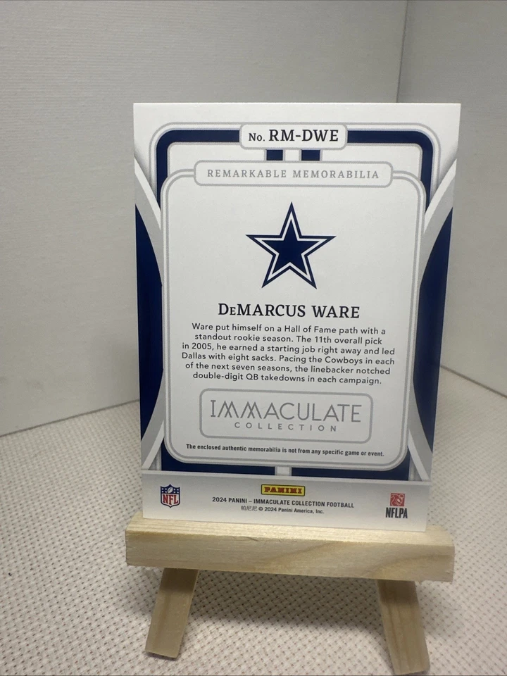 Demarcus Ware Immaculate Remarkable Memorabilia 32/49 - Image 4 of 4