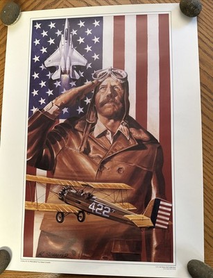 Vintage US Air Force Lithograph Poster 18 X 24  A Salute To Progress, Schaefer