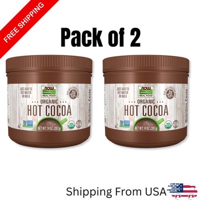 NOW Foods, Organic Hot Cocoa, 14 oz (397 g) Fresh Stock - Pack of 2