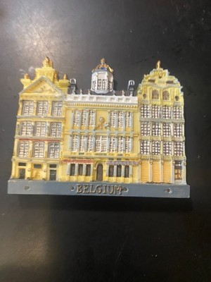 Rare BELGIUM Vintage Ceramic Wall  TILE OF GILDED GUILDHALLS OF THE GRAND PLACE