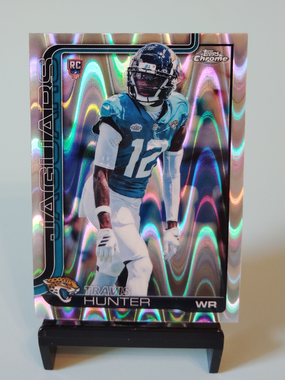 2025 Topps Chrome Travis Hunter #332 Ray Wave Refractor Rookie RC Jaguars
