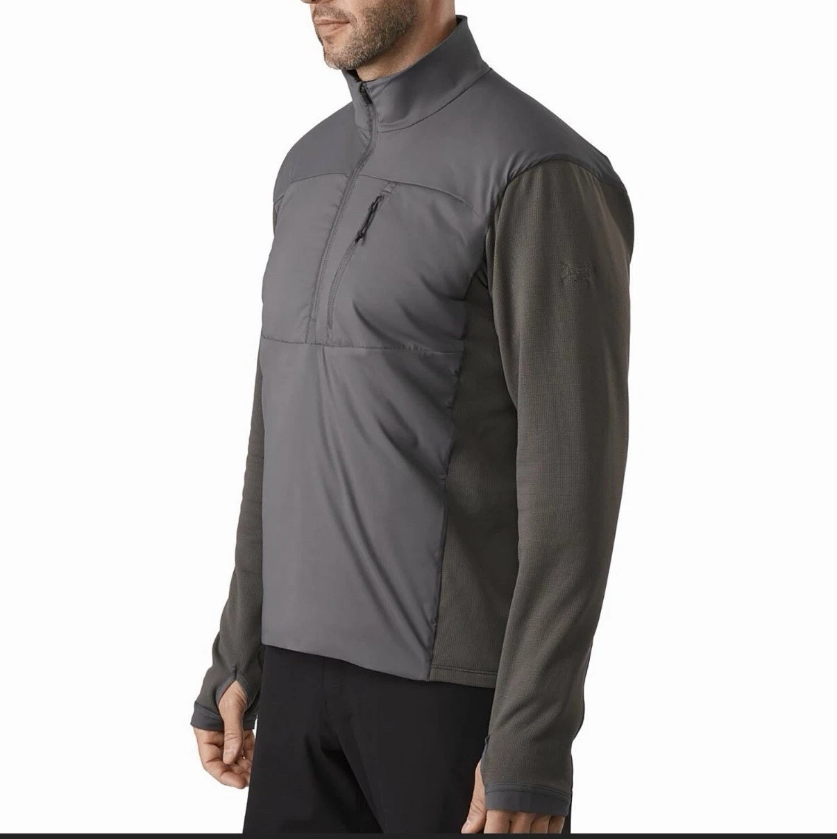 New Arc'teryx Leaf Naga AR Pullover Jacket Wolf Gray Medium Men image 3