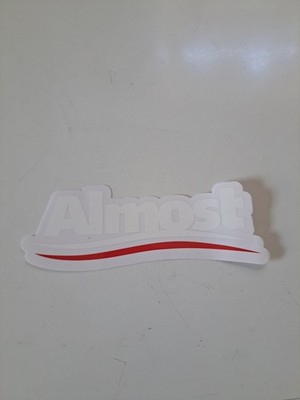ALMOST SKATEBOARDS THE FLOWING WAVE LOGO DIE CUT SKATEBOARD STICKER