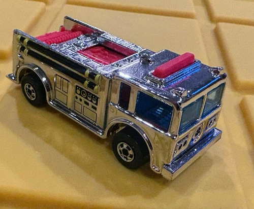 Vintage 1976 Mattel Hot Wheels Fire Eater #51 Engine Truck Malaysia Silver