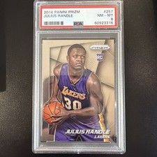 2014 Prizm #257 Julius Randle RC Rookie Card PSA 8 Lakers/Knicks. rookie card picture