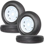 4-Pack Trailer Tire On Rim ST175/80D13 175/80 D 13 LRC 5 Lug White Spoke Wheel