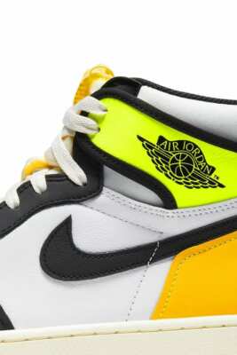 Jordan 1 Retro High OG White Black Volt University Gold 555088-118