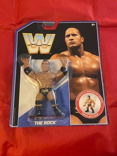 THE ROCK RETRO WWE NEW FIGURE WRESTLING SEALED...