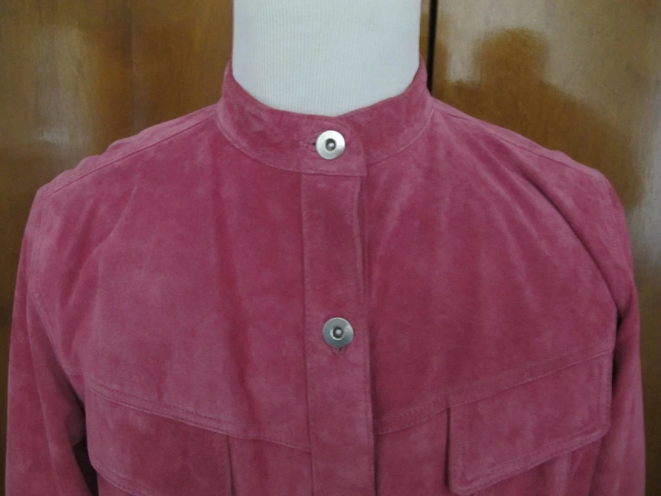 Atelier by B.Thomas Chaqueta Rosa Forrada Mujer Cuero Talla Grande Foto 4 de 4