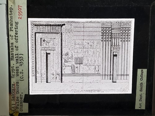 False Doors, Mastaba di Ptahotep, Sakkara, Egitto, Lanterna Magica Scivolo in Vetro - Foto 2 di 3