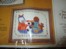 THE CREATIVE CIRCLE Vintage SLEEPY TIME PRAYER Embroidery Kit - 1980's