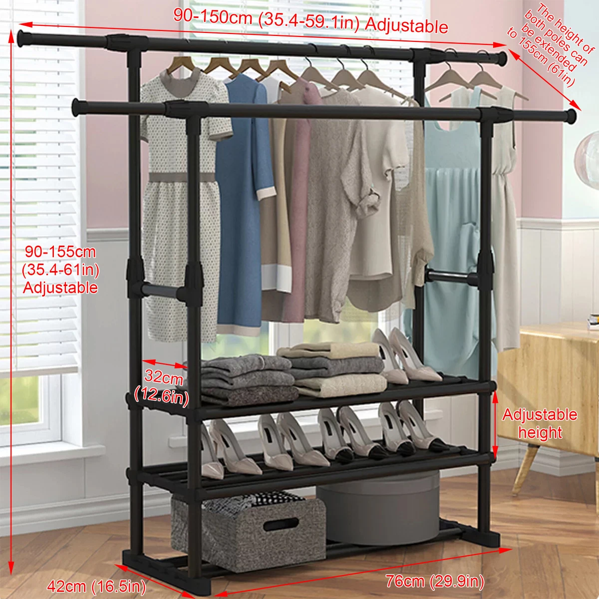 Heavy duty clothes rail the range sale