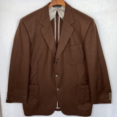 TOM JAMES Sport Coat Jacket Brown Wool Sz 44R* 
