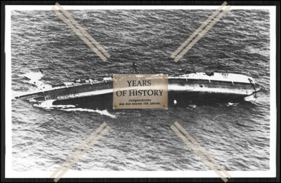 Photo S.M.S. SMS East Frisia sinking 1921 sunk by air bombs Linesc