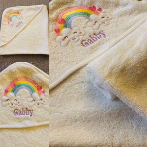 rainbow baby towel