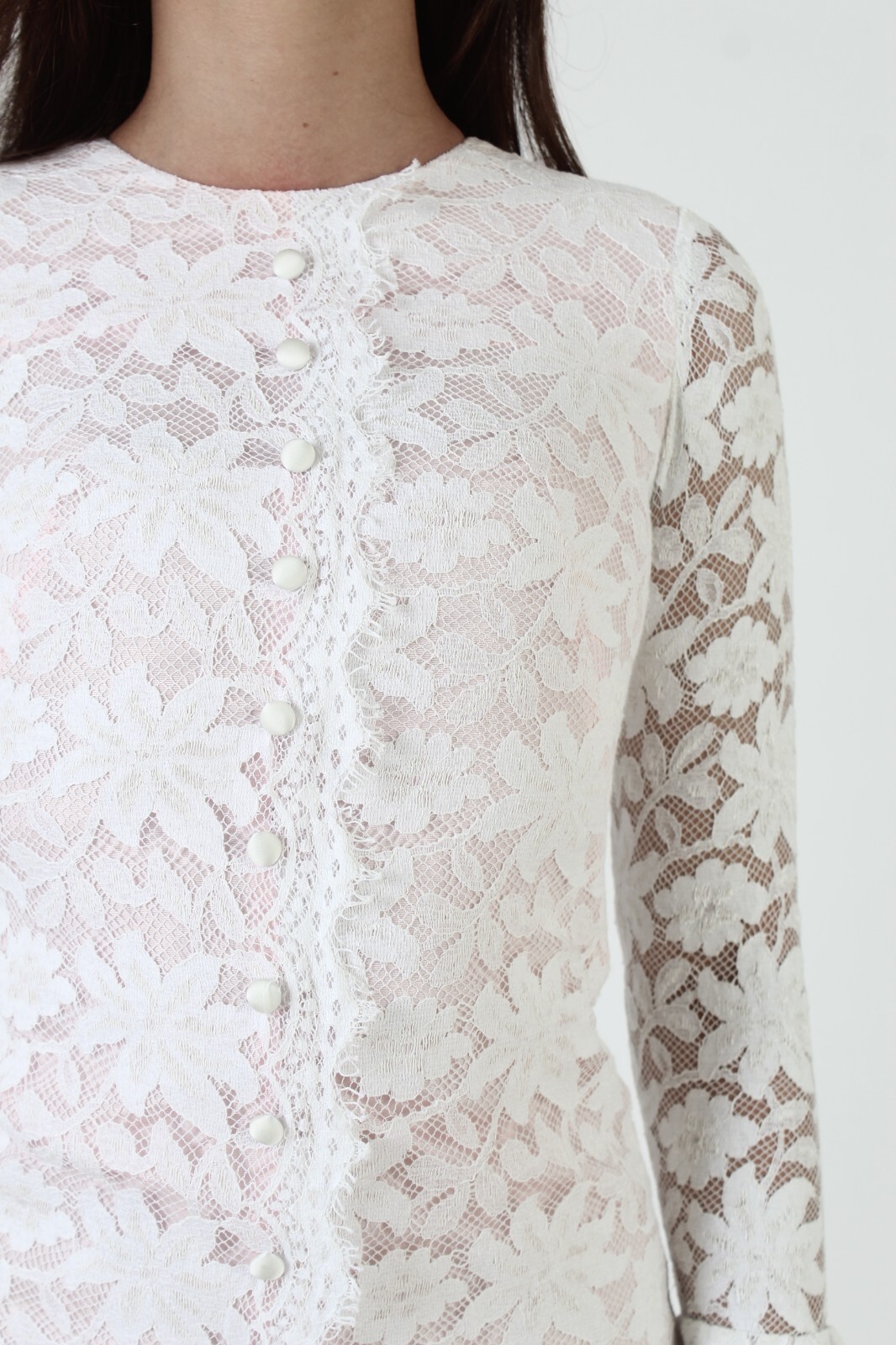 Vtg 60s All Over Lace Mod Go Go Micro Mini Dress Bodycon Preppy School Uniform