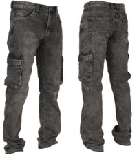 Cargo Jeans Regular Fit Denim Jeanshose Herre...