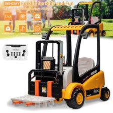 12V Kids Ride on Forklift Battery Powered w/Music, Remote ,Liftable Fork,Pallet