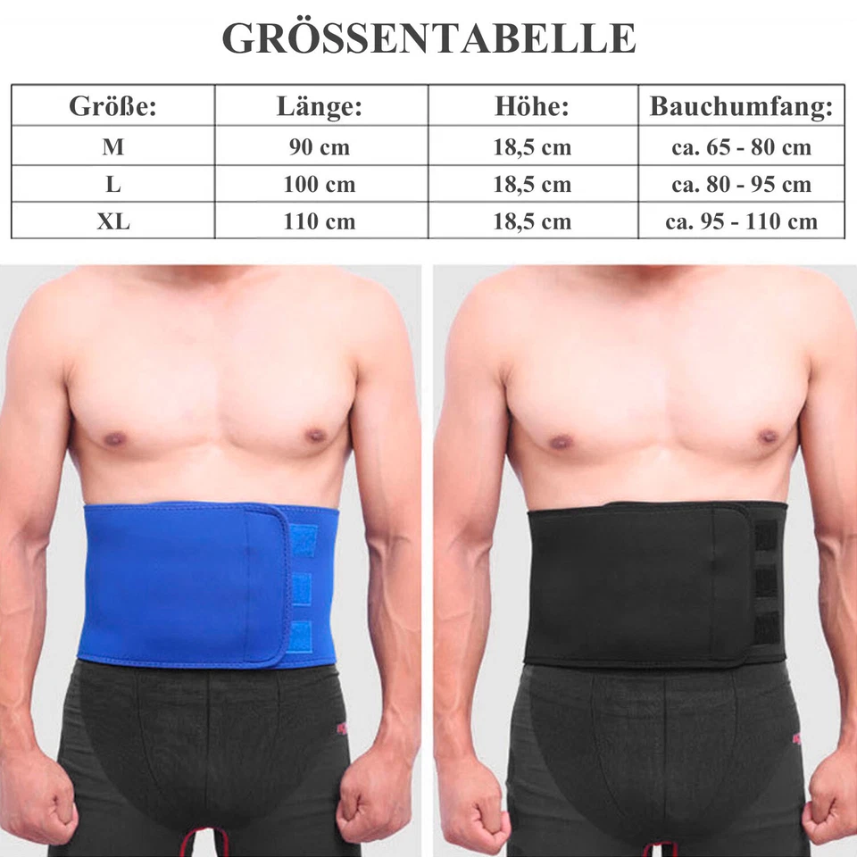 Neopren Bauchgürtel Bauchweg Gürtel Sport Fitness Saunagürtel Wärme Thermogürtel - Bild 3 von 3