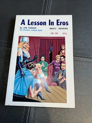 Vintage Sexy Sleaze GGA A LESSON IN EROS Unique Book UB154 pb PBO 1968  Stanton?