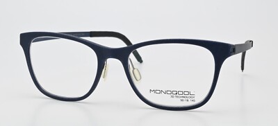 MONOQOOL Brille UG90 96s Matt Blau Quadratisch 3D Tech ECO Ultraleicht Denmark