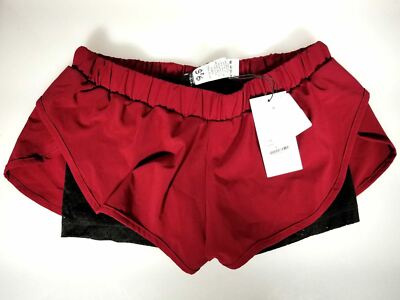 9two5 Fit Women's Get Shorty Double Layer Athletic Shorts, Burgundy, Sz S; $76