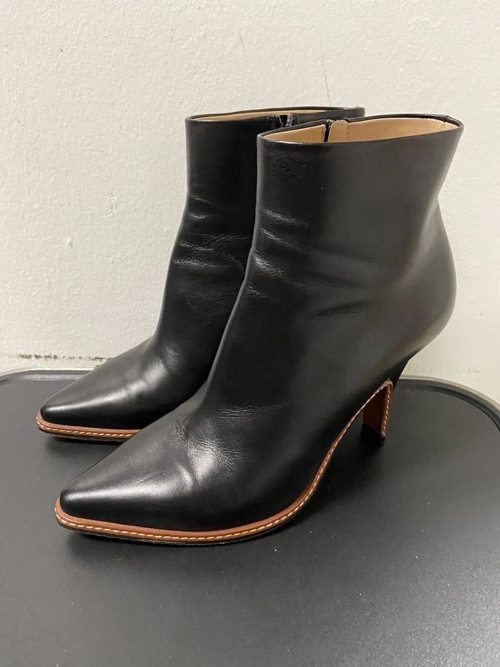 Maison Martin Margiela Ankle Boot Black Leather Women’s Size 37 Made In Italy - Image 2 of 4