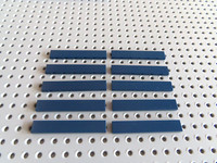 Lego 10 X Fliese Kachel 6636 Dunkelblau 1X6 Neu