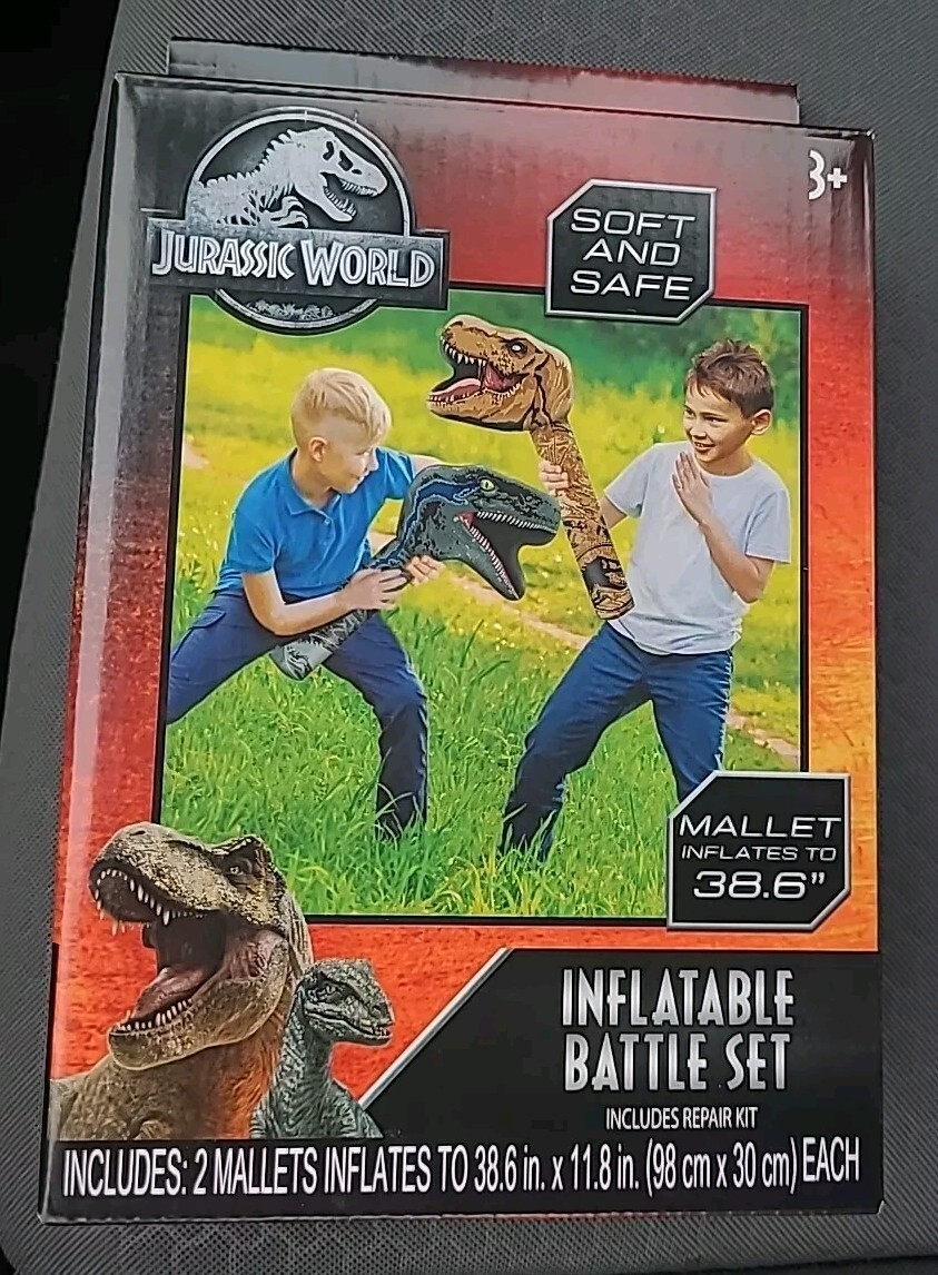 What Kids Want! Jurassic World Inflatable Mallets 2pcs Battle Set Ages 3+ MISB