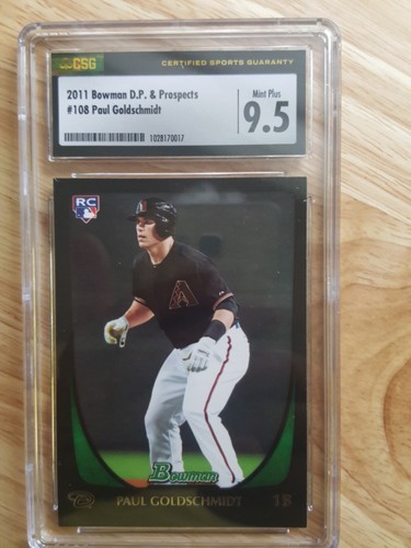 2011 BOWMAN D P 108 PAUL GOLDSCHMIDT ROOKIE CSG 9 5 MINT BEAUTIFUL 
