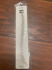 Silver W.Clear Rhinestone Crystal Bridal Bracelet /3648