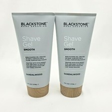 2X Blackstone Mens Grooming Shave Gel Sandalwood 6oz each Tube