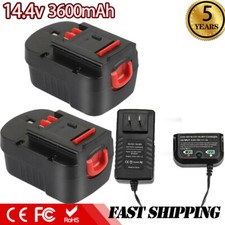 for BLACK and DECKER 14.4V 3.6Ah Slide Battery / Charger HPB14 FIRESTORM FSB14