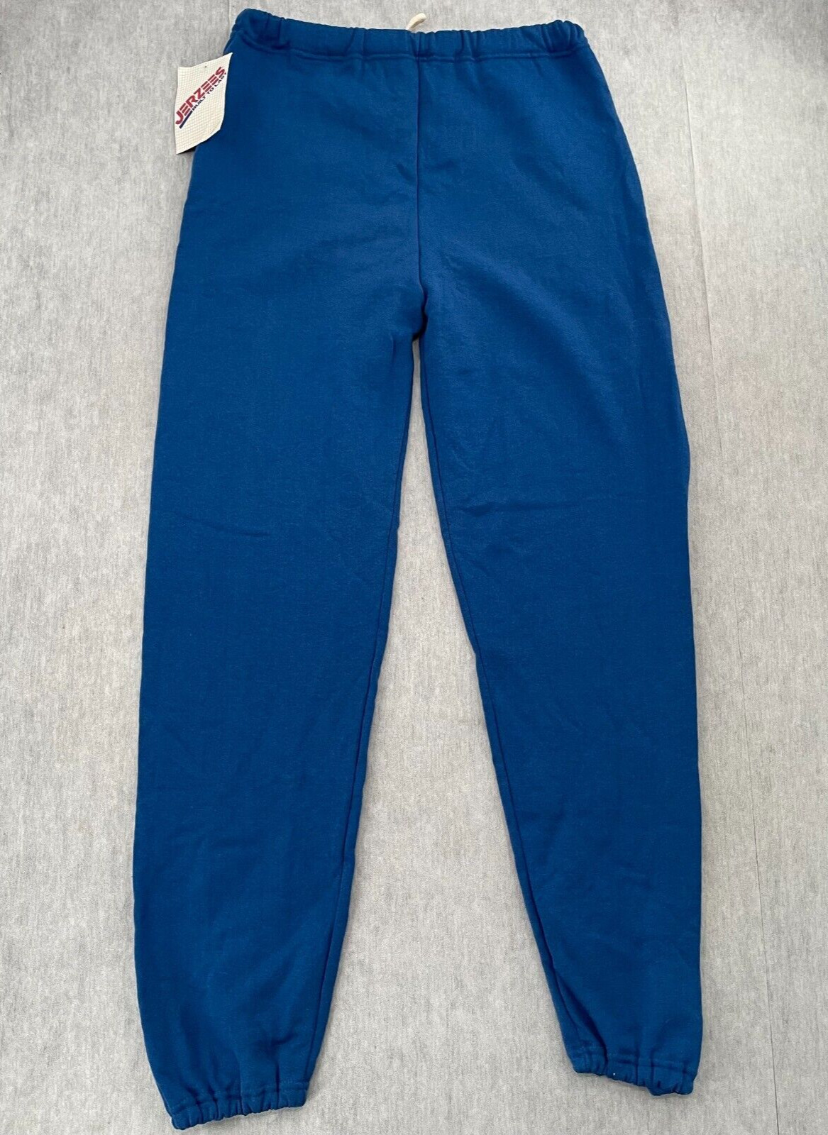 VINTAGE Jerzees Soccer Pants Adult Large Blue Sweatpants Jogger Logo Mens L NEW view 2