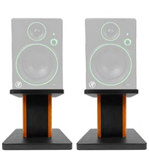Rockville 8” Wood Studio Monitor Speaker Stands For Mackie CR5BT Monitors