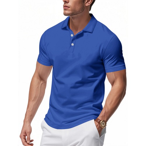 Herren Freizeit Golf Poloshirts Sport Kurzarm Knopfleiste Oberteile Slim Fit T-Shirt❤ - Bild 22 von 36