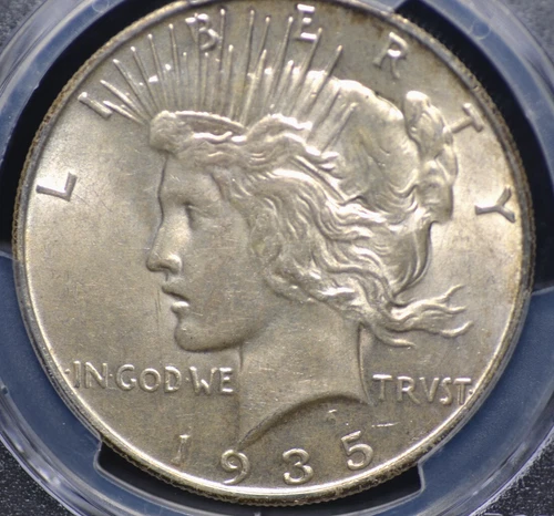 1935 S PEACE DOLLAR PCGS MS 63 VERY SMOOTH AND VERY WELL STRUCK WITH NICE WHITE