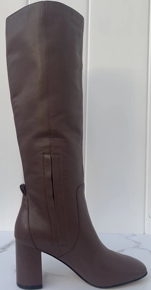 COLE HAAN Leather Chrystie Tall Chestnut Brown Knee High Boots Women's Size 5.5 - Изображение 2 из 4