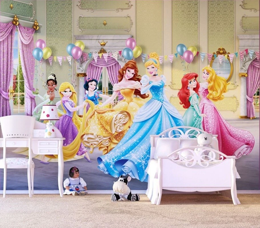 Disney per Bambini Carta da Parati Camera Letto Principesse Foto Murale  Gigante