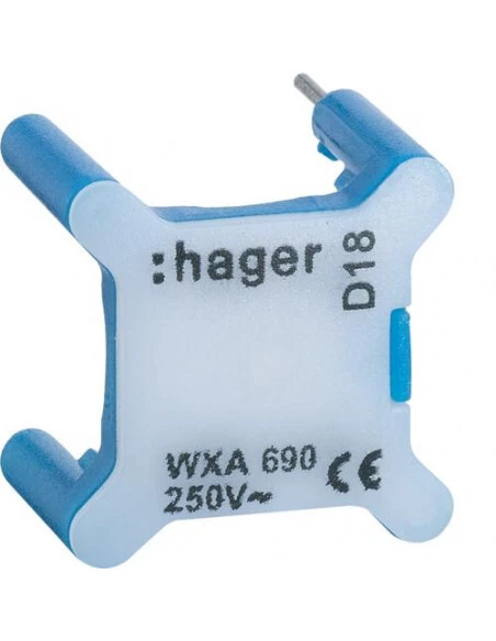 Voyant pour interrupteur gallery 230V bleu HAGER WXA690